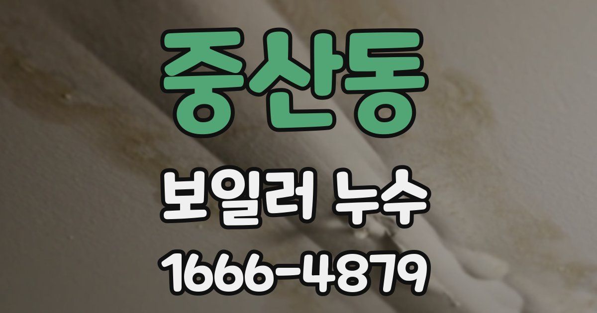 중산동 보일러 누수