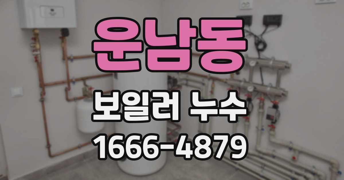 운남동 보일러 누수