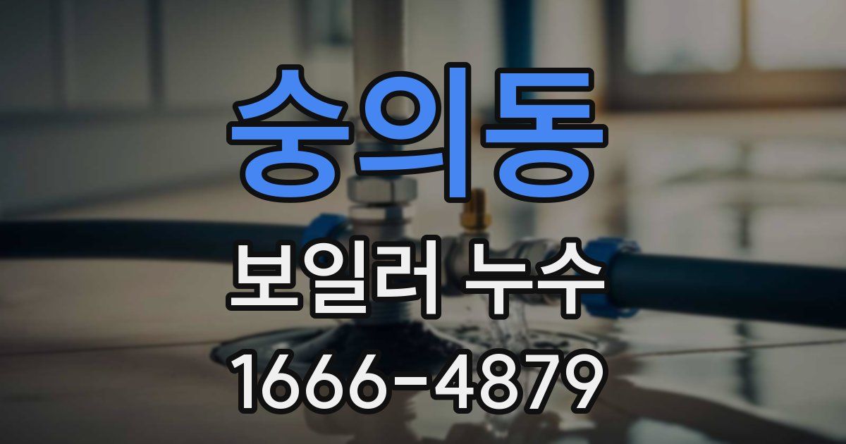 숭의동 보일러 누수