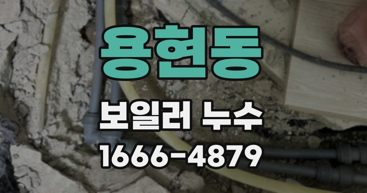 용현동 보일러 누수