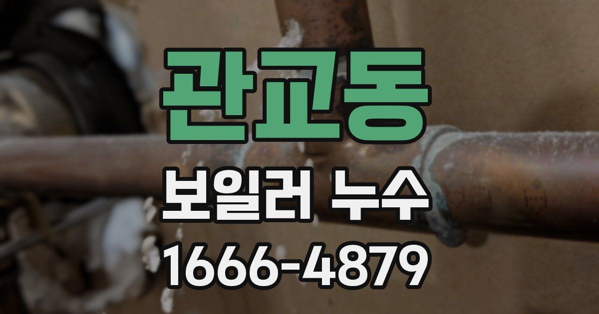 관교동 보일러 누수