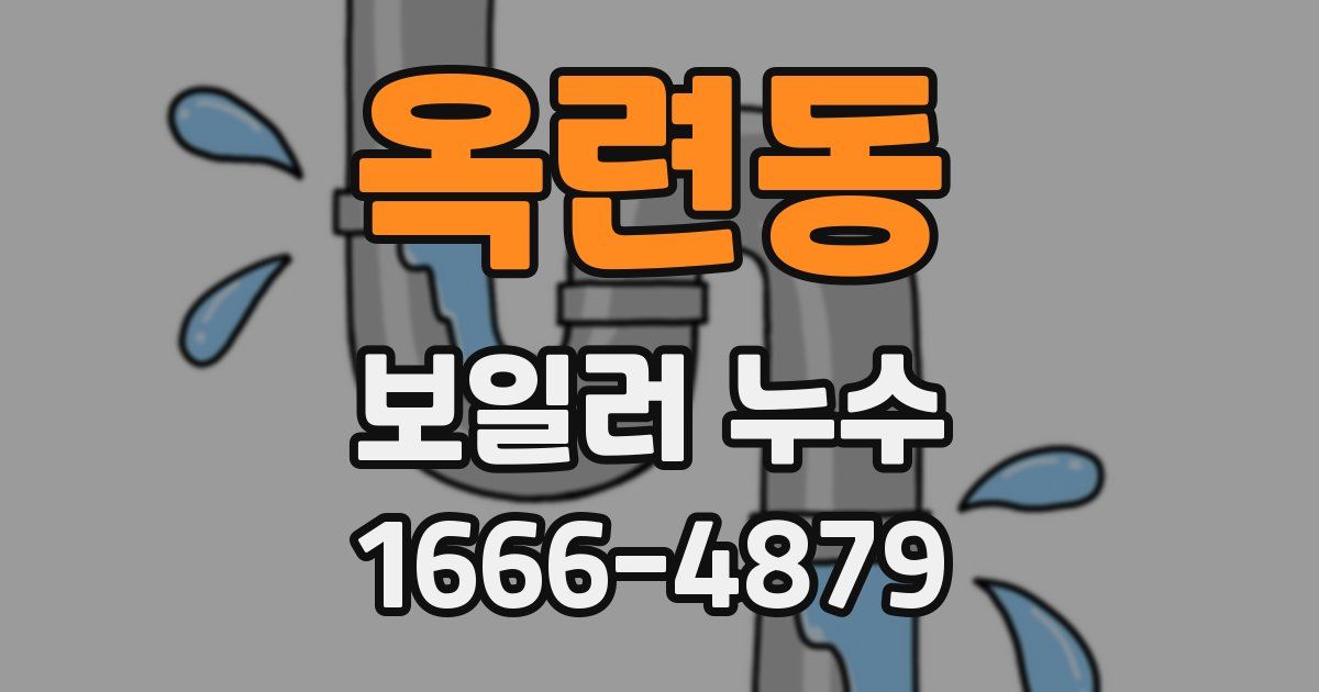 옥련동 보일러 누수