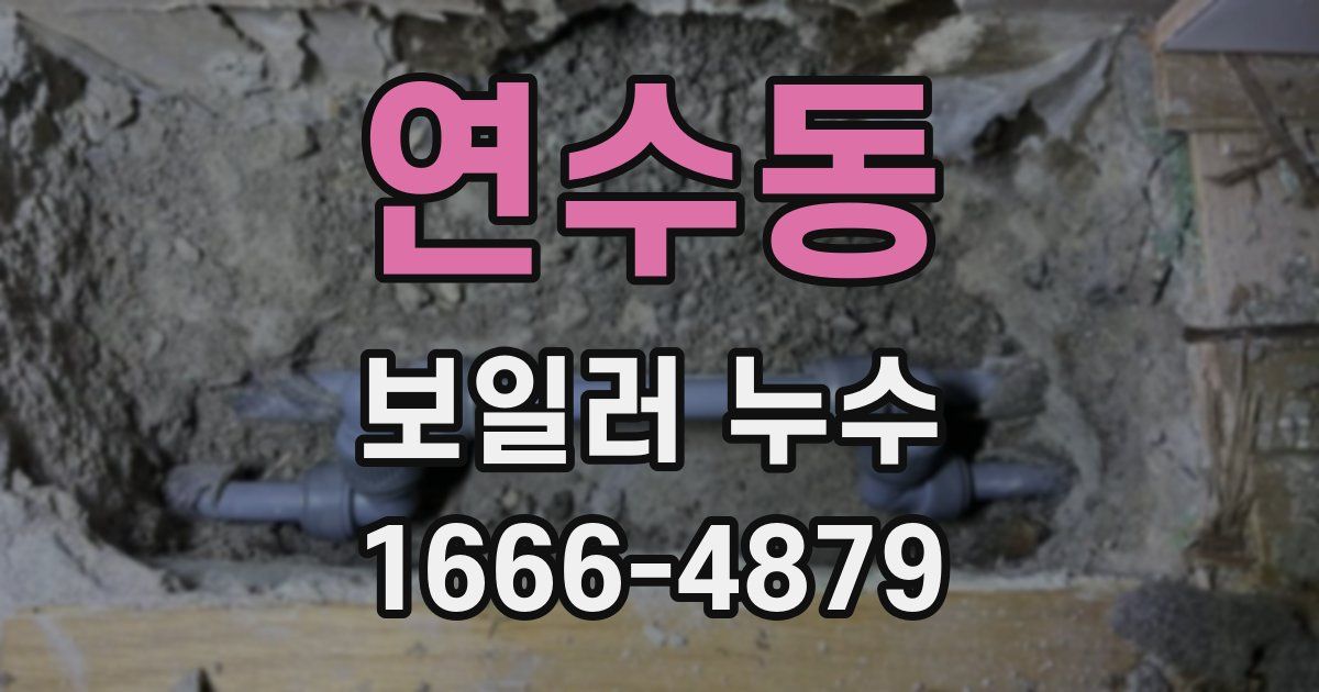 연수동 보일러 누수