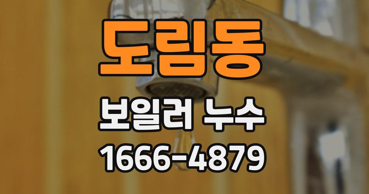 도림동 보일러 누수