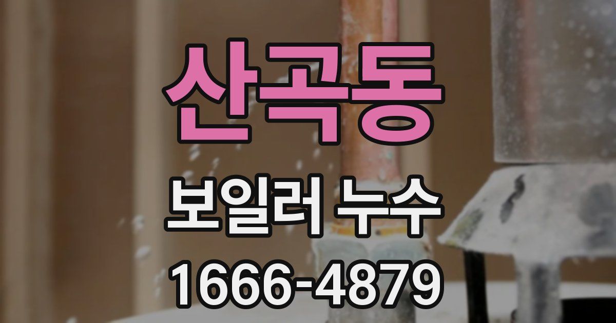 산곡동 보일러 누수
