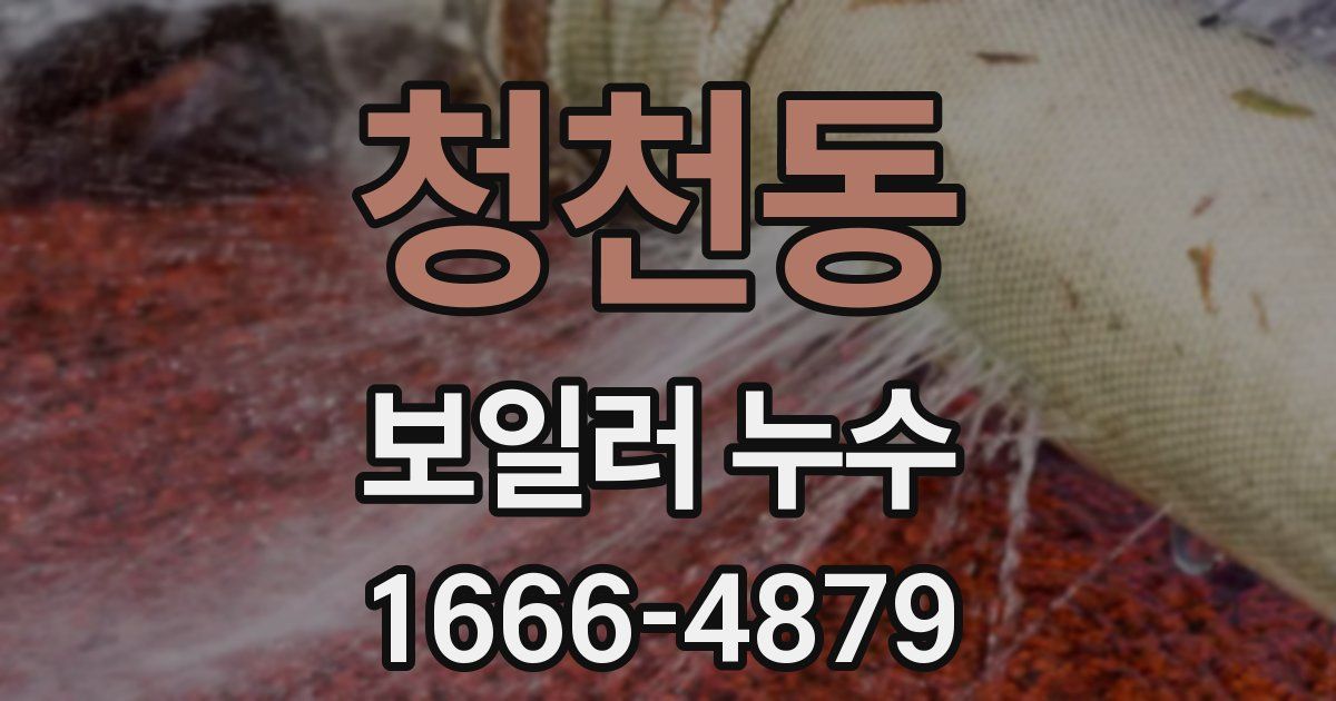 청천동 보일러 누수
