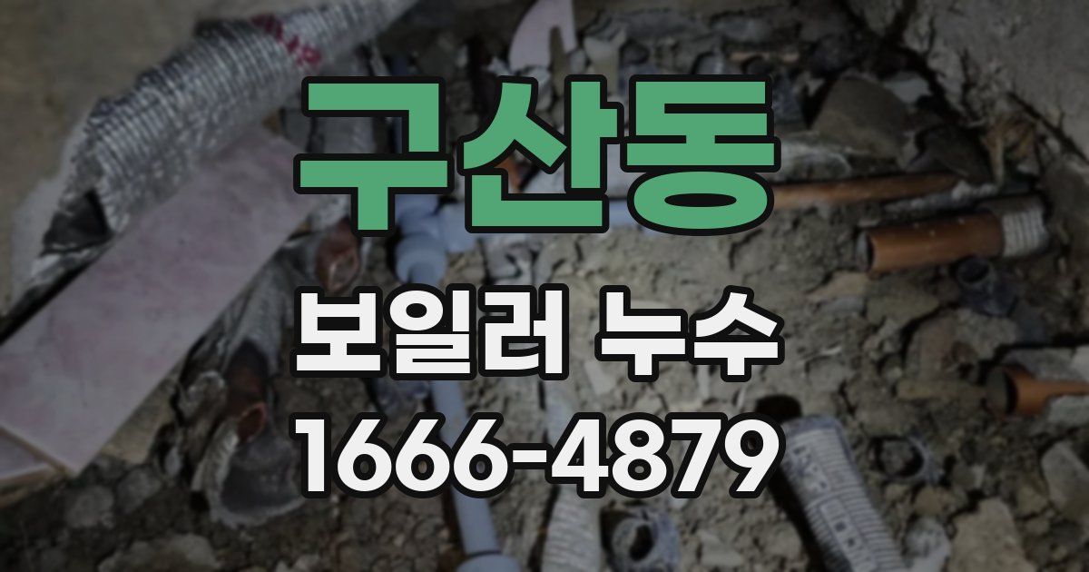 구산동 보일러 누수