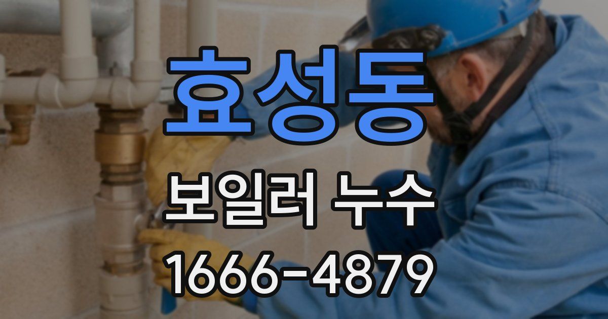 효성동 보일러 누수