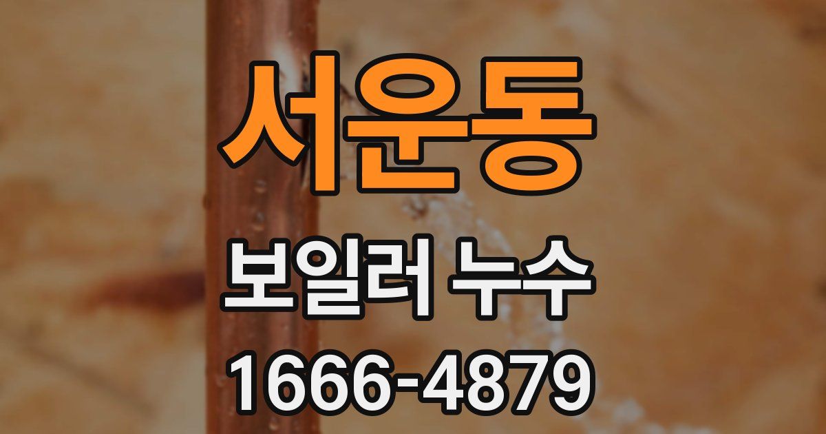 서운동 보일러 누수