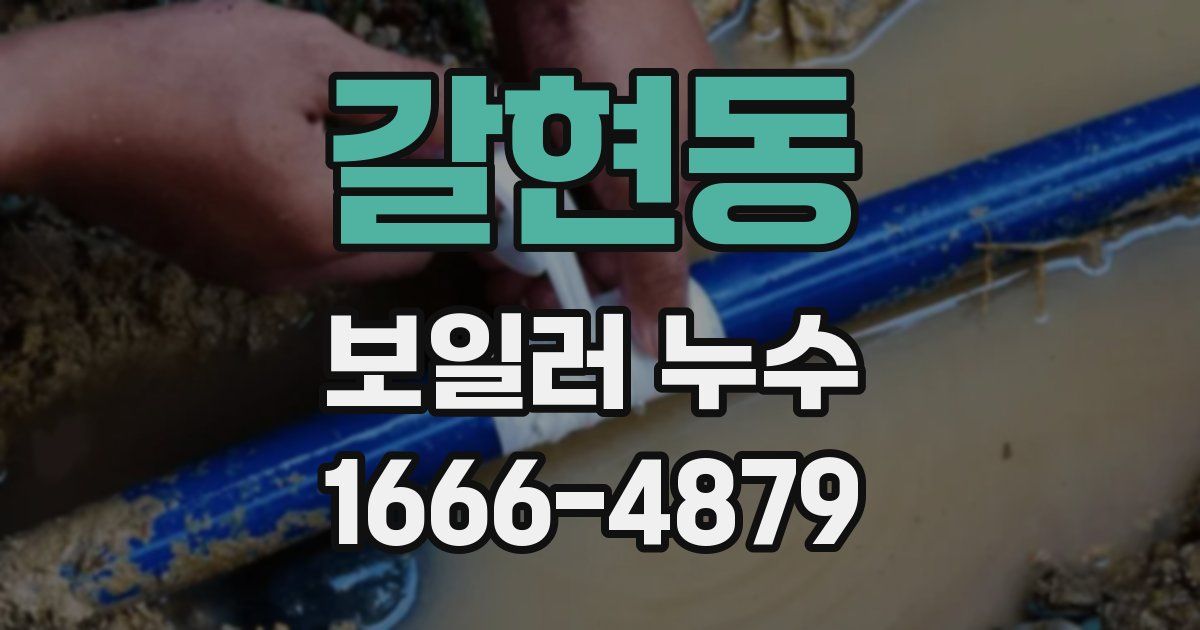 갈현동 보일러 누수