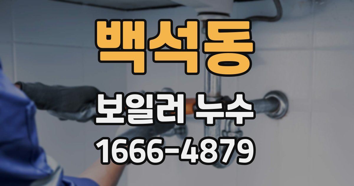 백석동 보일러 누수