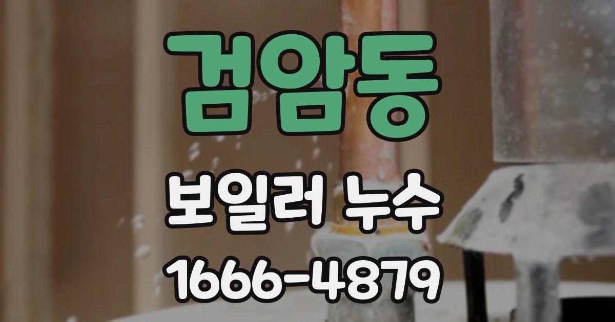 검암동 보일러 누수