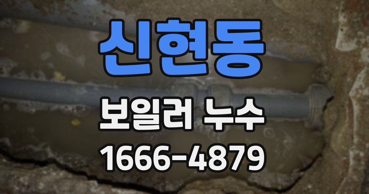 신현동 보일러 누수