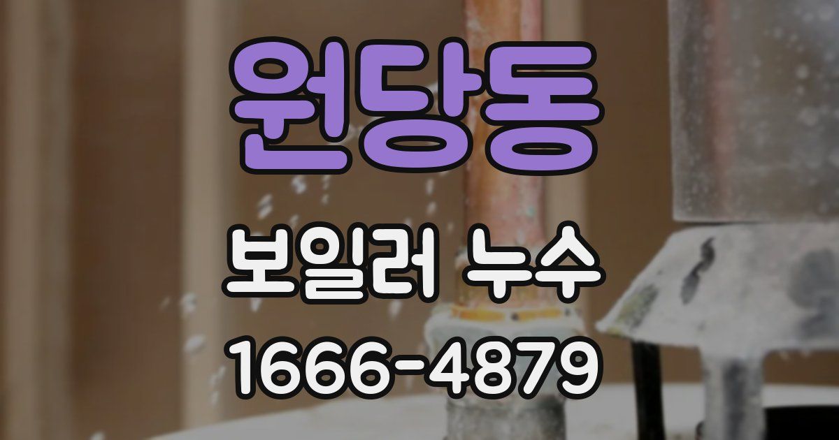 원당동 보일러 누수