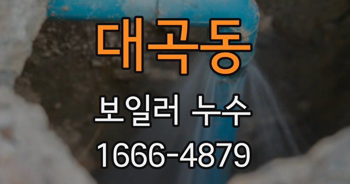 대곡동 보일러 누수
