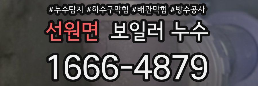 선원면 보일러 누수