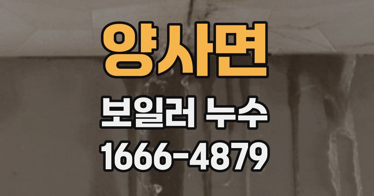 양사면 보일러 누수