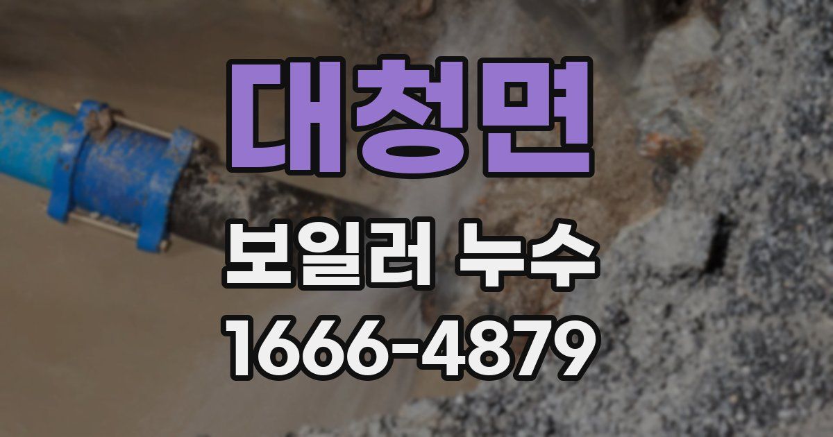 대청면 보일러 누수