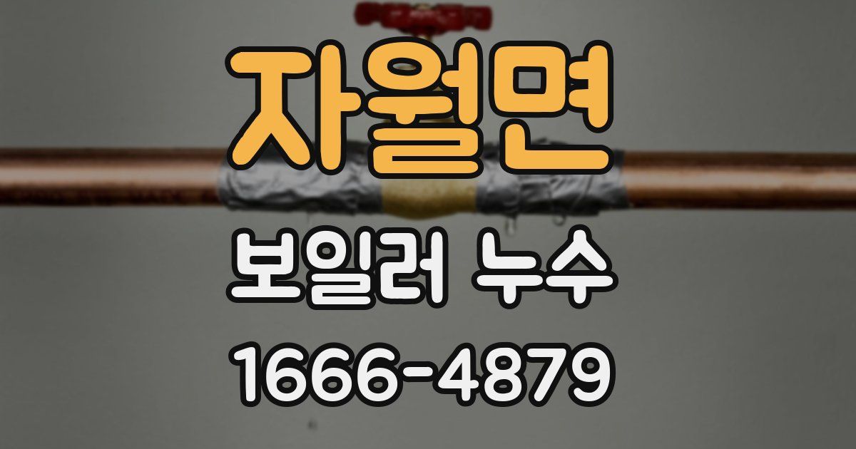 자월면 보일러 누수