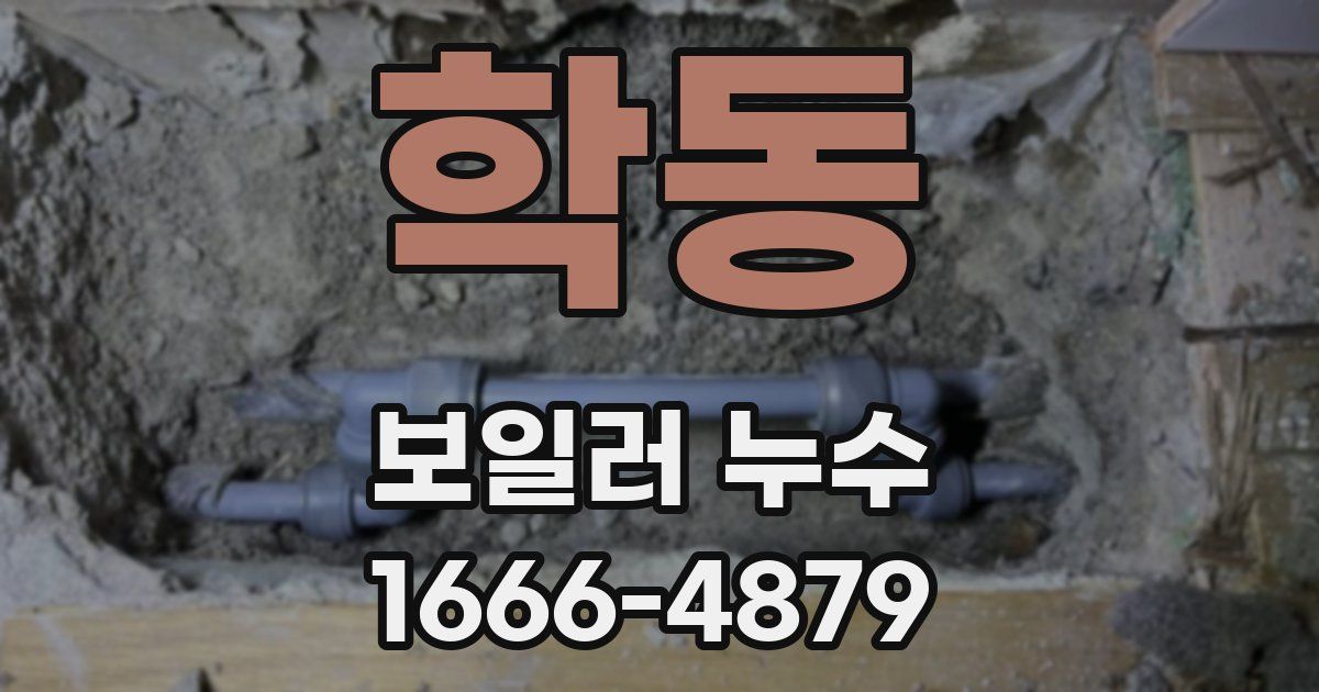학동 보일러 누수