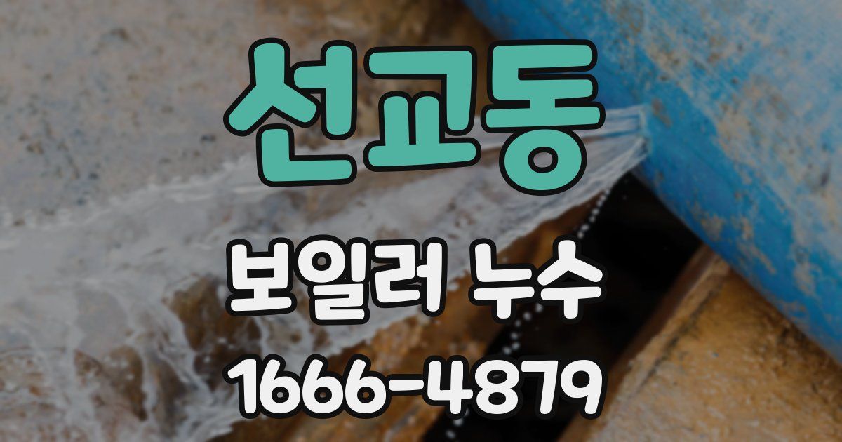 선교동 보일러 누수