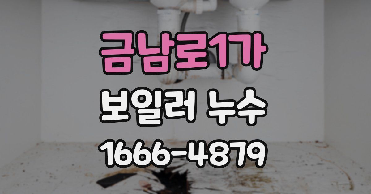 금남로1가 보일러 누수