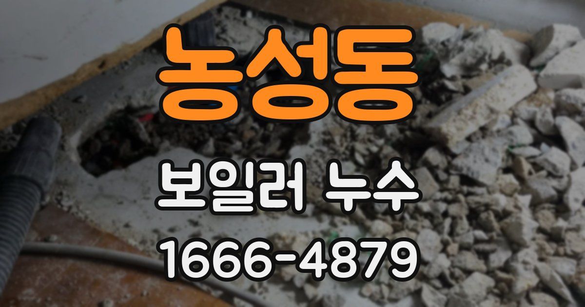 농성동 보일러 누수