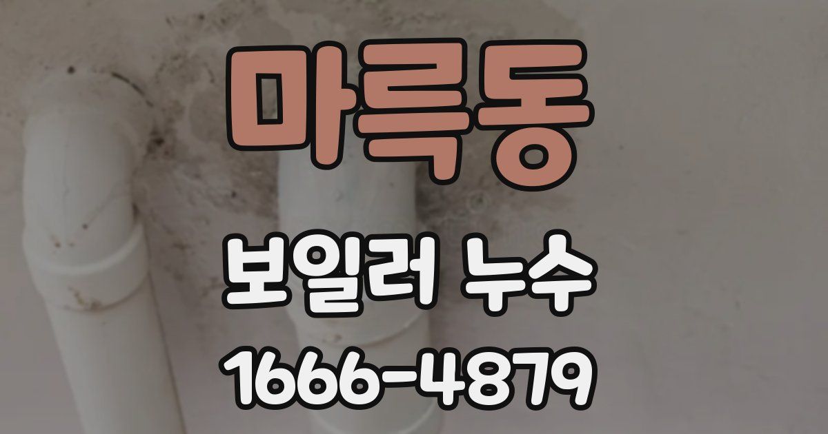 마륵동 보일러 누수