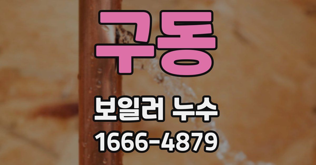구동 보일러 누수