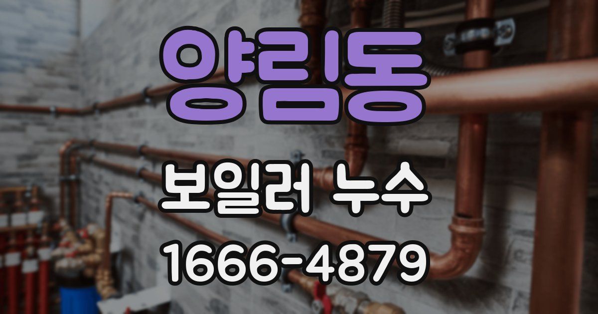 양림동 보일러 누수