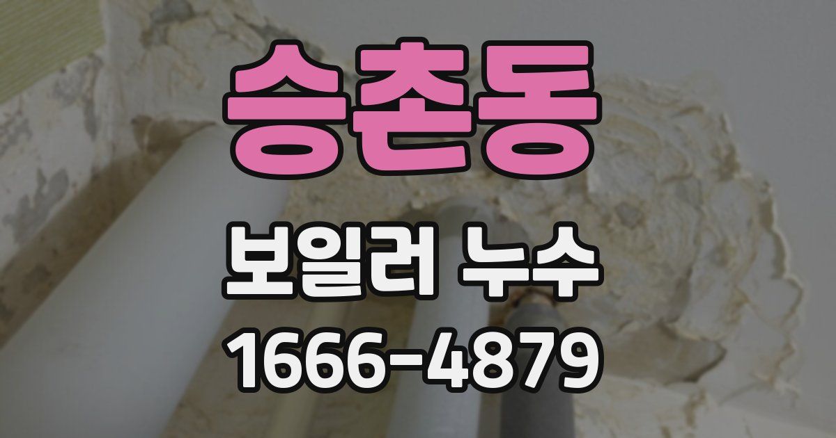 승촌동 보일러 누수