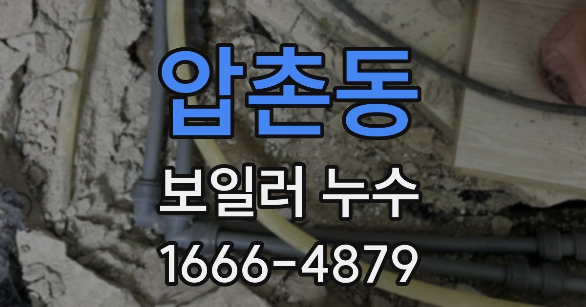 압촌동 보일러 누수