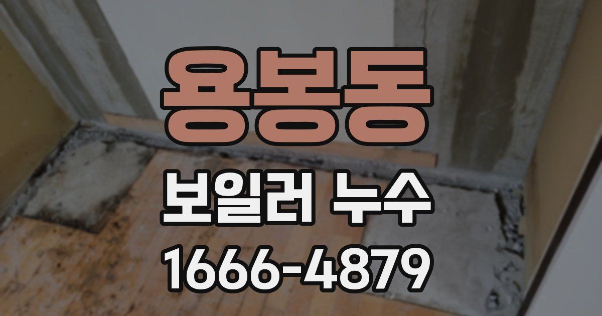 용봉동 보일러 누수