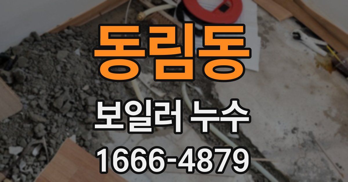 동림동 보일러 누수