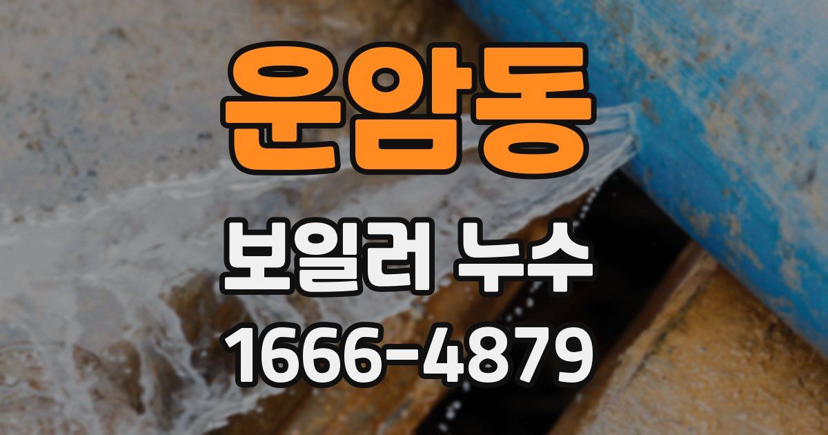 운암동 보일러 누수