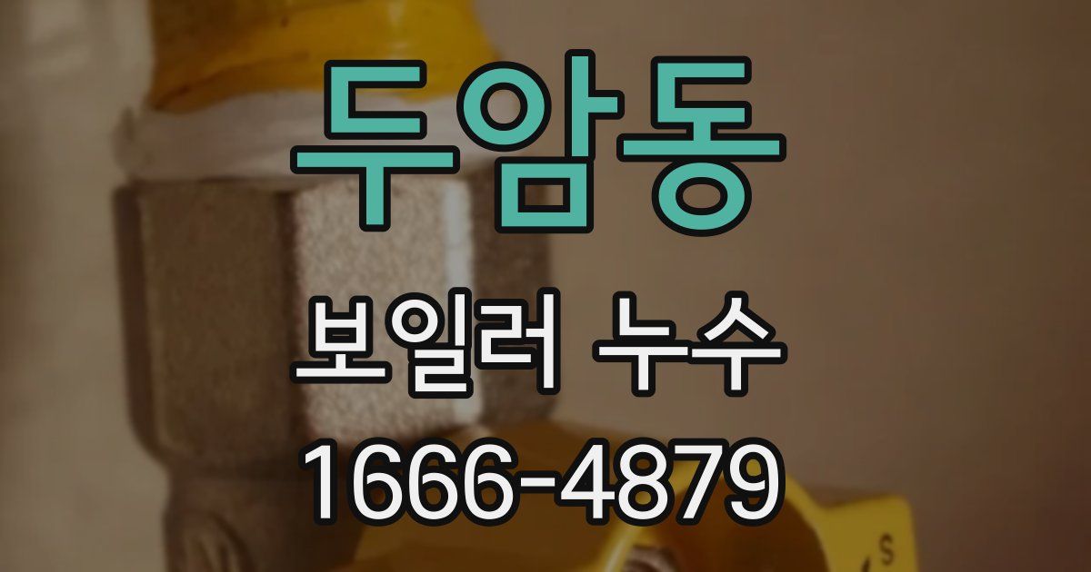두암동 보일러 누수