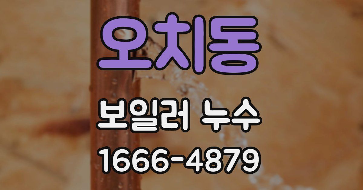 오치동 보일러 누수