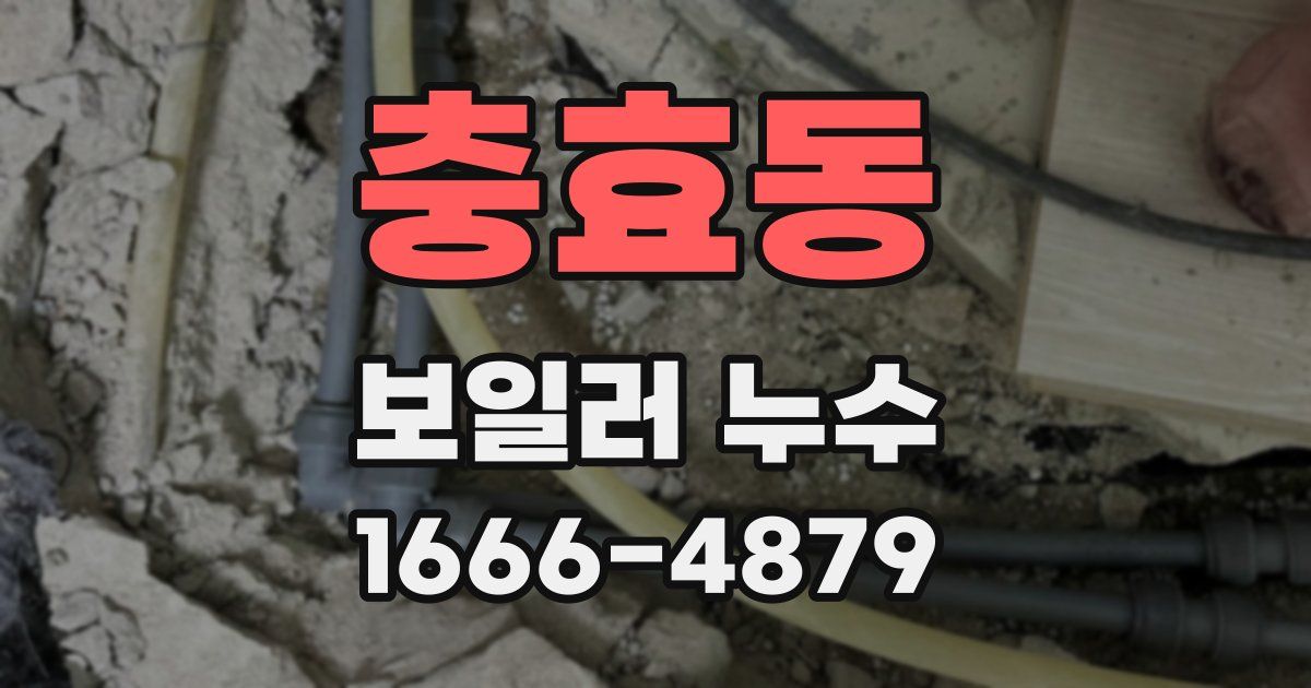 충효동 보일러 누수