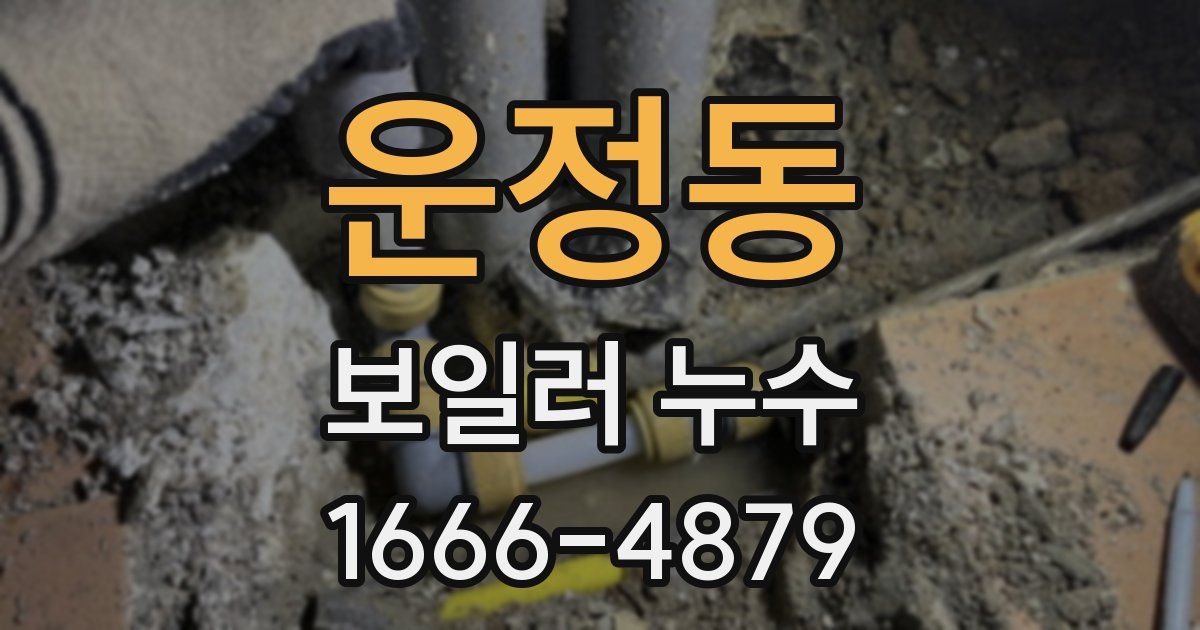 운정동 보일러 누수