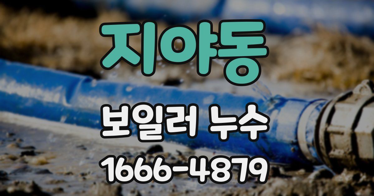 지야동 보일러 누수