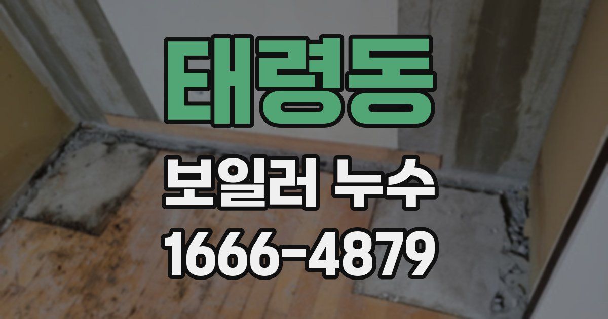 태령동 보일러 누수