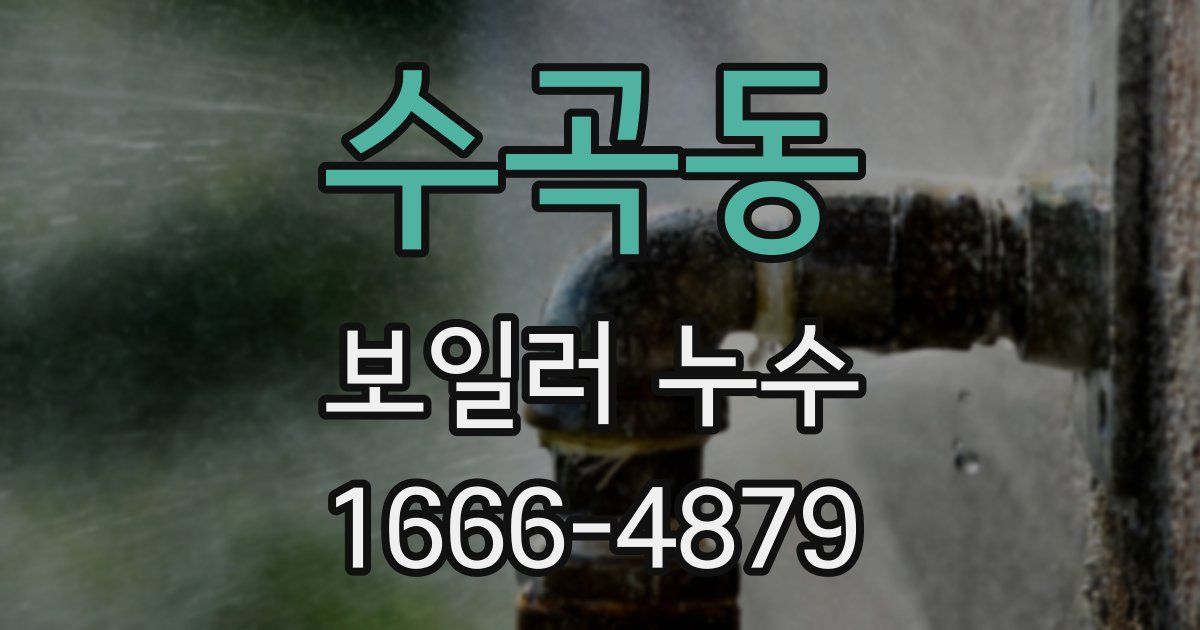 수곡동 보일러 누수