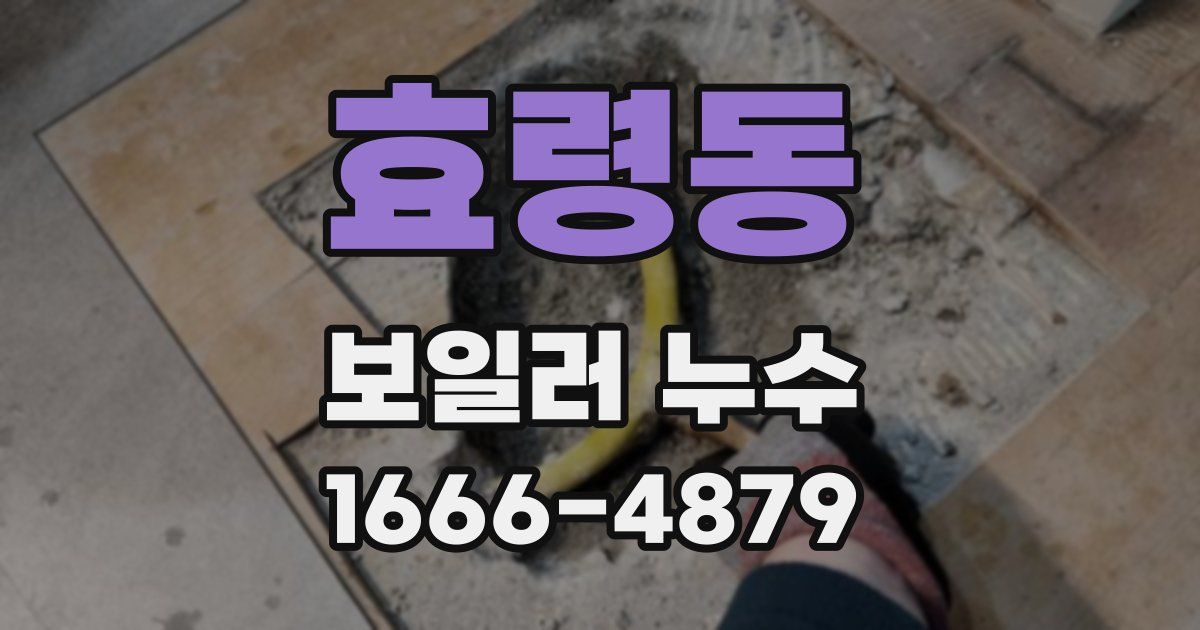 효령동 보일러 누수