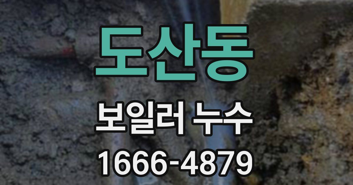 도산동 보일러 누수