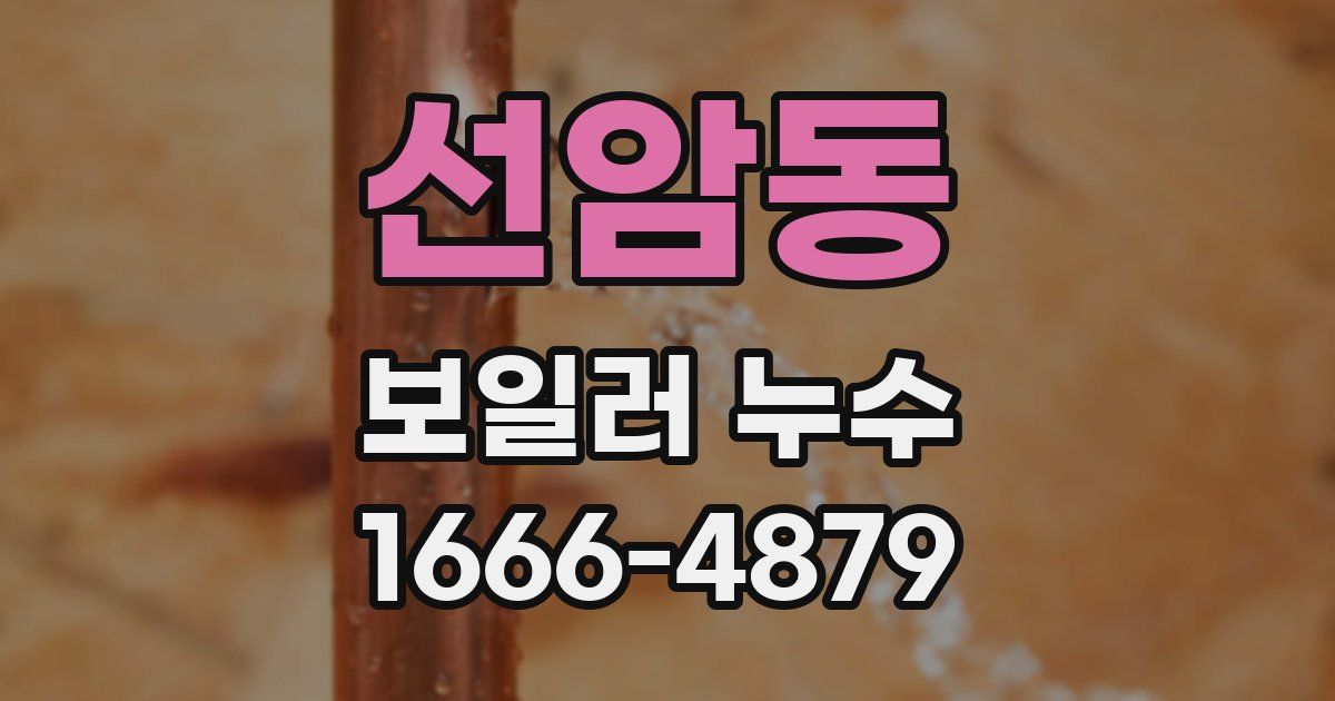 선암동 보일러 누수