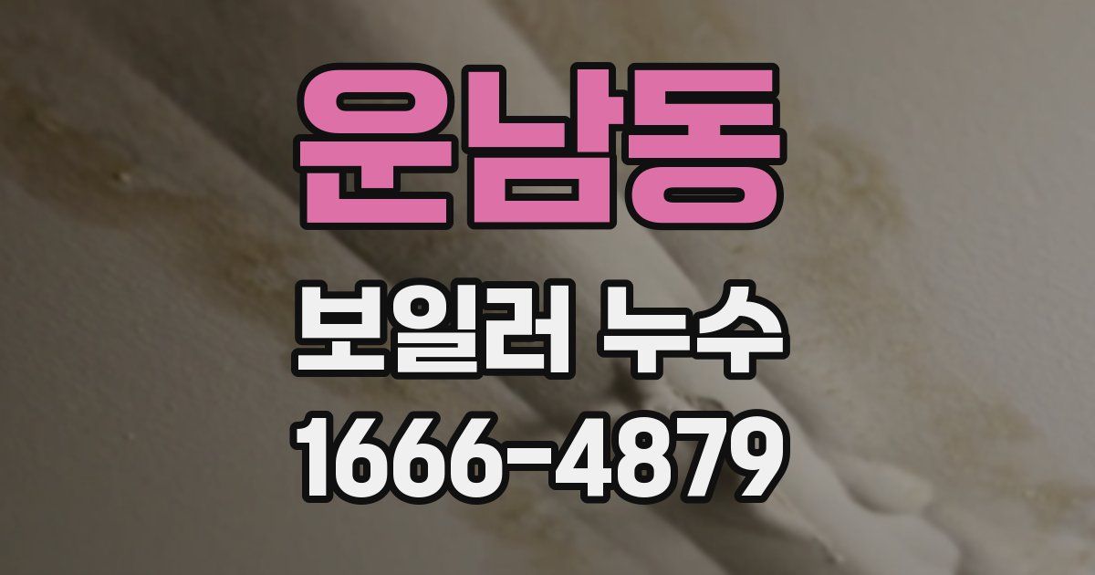 운남동 보일러 누수