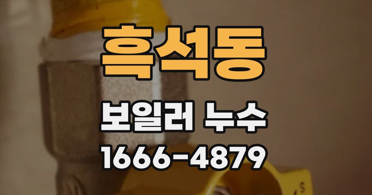 흑석동 보일러 누수