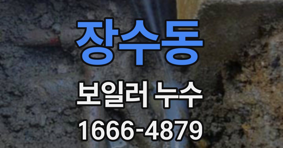 장수동 보일러 누수