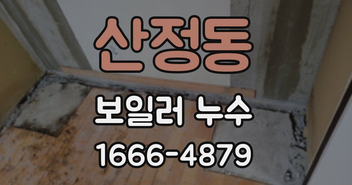 산정동 보일러 누수