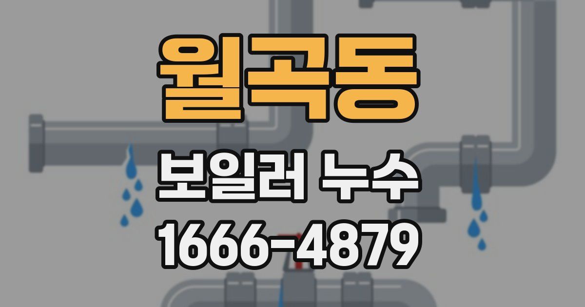 월곡동 보일러 누수